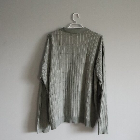 Arnold Palmer Men's Sz XL Green Polo Collared Long Sleeve Pullover Sweater Top - Picture 2 of 12